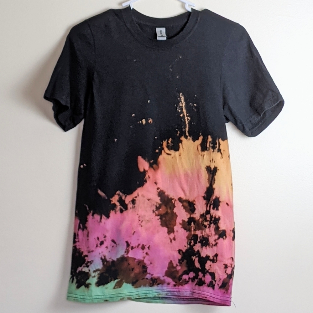 Hand Dyed Reverse Tie Dye T-shirt XS